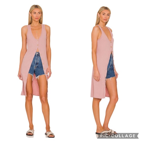 NWT Free People We The Free Gia Long Vest in Lilac Wine - Picture 4 of 9